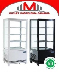 Vitrina 4 caras sobremostrador