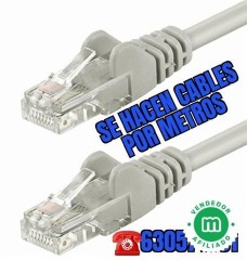 Cable ethernet por metros con clavijas 