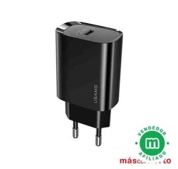 Cargador rapido 20W 1xpd t39 negro