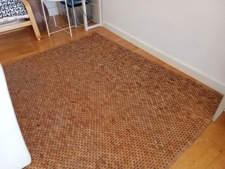 Alfombra de madera maciza de teca de salón